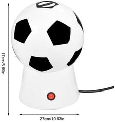 Football Popcorn Maker, 1200W Hot Air Popcorn Machine | Healthy, Oil-Free Snack with Overheat Protection & Temperature Control for Game Nights and Parties
