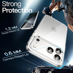 Crystal Clear Case for iPhone 17 Pro Max 6.3" (2025) | Anti-Yellowing Hard Back, Slim Shockproof Bumper, Wireless Charging Compatible Protective Phone Cover