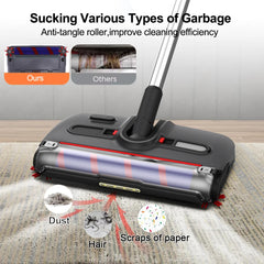 Wireless Electric Sweeper Carpet Cleaner | Handheld Portable Floor Cleaning Machine with Rotating Mop | Rechargeable Lightweight Household Cleaner for Carpet, Tile & Hardwood