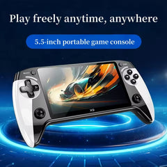 X9 HD Handheld Game Console – 5.5" IPS Display, P1 HD Output, Dual Joystick, Portable Retro Gaming Device for GB/GBA/GBC Games & Classic Arcade Fun