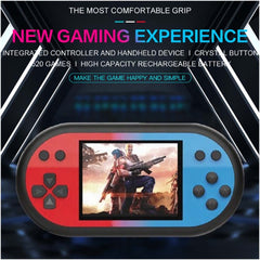 Q8 520-in-1 Handheld Game Player – Portable Retro Mini Video Console with Classic Built-in Games, 3.0” LCD Screen, Rechargeable Battery & Gift for Kids/Adults