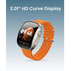 TC41 Curve Smartwatch – 2.01" AMOLED Display, GPT AI Assistant, Bluetooth Calling, Wireless Charging, IP68 Waterproof Fitness & Health Tracker for Men & Women (Orange)