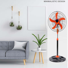 MSFV-1820 18" Luxury Stand Fan – Ultra-Quiet 25dB Operation, 5-Speed Remote Control, Adjustable Height Cooling Fan for Comfortable Airflow in Home, Bedroom, Living Room & Office