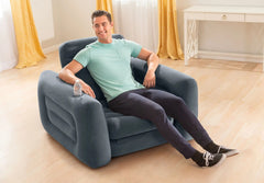 Foldable Inflatable Lazy Sofa Bed | Single-Person Air Lounge Chair | Comfortable Portable Furniture for Balcony, Garden, Outdoor, and Home Relaxation