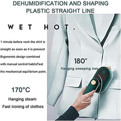 Handheld Steam Iron – 2-in-1 Garment Steamer & Dry Iron with Fast Heating, Rotatable Handle, Lightweight Design for Home, Travel, Clothes, Curtains & Fabrics