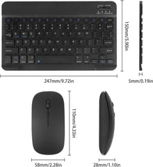 Ultra-Slim Bluetooth Keyboard & Mouse Combo – Rechargeable Wireless Set for Windows, Mac, Android, iOS, iPad, Tablet, Laptop & PC Devices