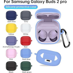 Silicone Case Compatible with Samsung Galaxy Buds 2 Pro/2/Pro/Live – Shockproof Protective Cover with Keychain, Durable & Stylish Earbuds Case (Multi-Color)