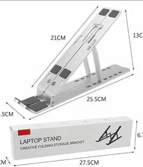 Creative Folding Laptop Stand | Adjustable & Portable Laptop Holder | Ergonomic Design for Comfortable Viewing | Compact Storage Bracket for Office, Home & Travel