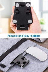 Fully Foldable Adjustable Cell Phone Stand – Portable Desktop Holder Dock for Smartphones, Tablets & Nintendo Switch (7–10”), Sturdy Metal Build, Hands-Free Viewing (Black)