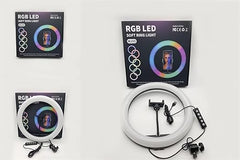 MJ33 RGB LED Soft Ring Light | 26CM Adjustable Ring Light with Phone Holder | Perfect for Live Streaming, Photography, Makeup & Video Recording