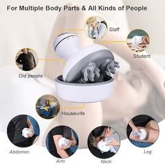 Smart 4D Electric Head Massager | Scalp & Body Massager with 4 Rotating Heads & 84 Nodes | Relieves Stress, Boosts Circulation & Stimulates Hair Growth