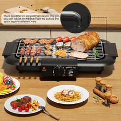 Smokeless Indoor/Outdoor Electric Grill – Portable Tabletop BBQ Grill with Adjustable Temperature, Non-Stick Surface, Easy Cleaning & Ideal for Home, Parties, and Outdoor Cooking