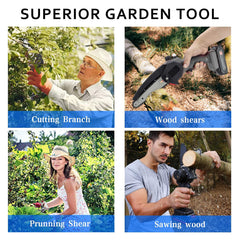 Powerful Brushless Cordless Mini Chainsaw – Handheld Electric Tree Branch Cutter with Safety Lock for Effortless, Precise, and Safe Wood Cutting Anytime, Anywhere