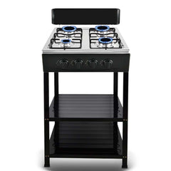 4-Burner Outdoor Gas Stove with Detachable Legs – Heavy-Duty Portable Propane Cooking Stove for Camping, RV Trips, Patio Parties & Backyard BBQ Grilling
