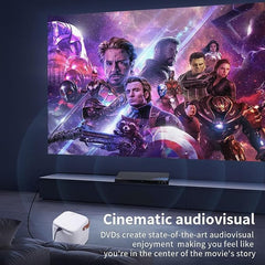 Portable Mini Projector | 1080P HD with 4K Ultra Clarity | Android 10.0, 5G Wi-Fi & Bluetooth | Ideal for Home Theater, Office & Classroom Use