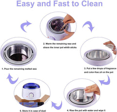 Portable Electric Wax Remover | Professional Hot Wax Heater for Home Spa | Wax Melting Machine for Hair Removal on Face, Arms, Legs & Body