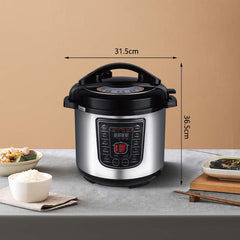 8L Smart Digital Pressure Cooker – Multi-Function Electric Rice Cooker with Non-Stick Inner Pot, LED Display & Stainless Steel Design for Fast, Healthy Cooking