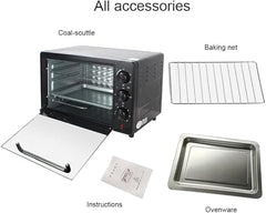 25L Electric Oven – Compact Countertop Oven with Even Heat Distribution, 60-Minute Timer, Baking Tray & Wire Rack for Baking, Roasting & Grilling