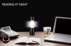 Adjustable Focus Torch Flashlight | Water-Resistant, 5 Modes for Hurricane, Dog Walking, and Camping
