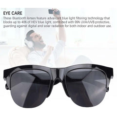 F06 Smart Glasses – Bluetooth 5.4 Audio Sunglasses with Built-In Speaker, Blue Light Blocking Lenses, Voice Assistant Control & IP54 Waterproof Design for Music & Calls