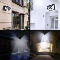 Waterproof Outdoor Motion Sensor Infrared Wall Lamp | 100 LED Solar-Powered Garden Sensor Light, IP65 Water-Resistant Bright Outdoor Lighting for Garden, Patio, Yard