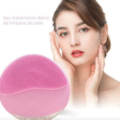 Mini Dual-Sided Smart Silicone Facial Cleansing Device – Rechargeable Electric Face Brush for Deep Cleaning, Gentle Exfoliation & Massage, Compact Skincare Tool (Multicolor)