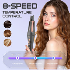 Auto Hair Curler with Ceramic-Aluminum Barrel – 360° Rotating Cord, Hair-Friendly Negative Ion Technology for Salon-Quality Curls, Lazy Waves & Big Volumes at Home