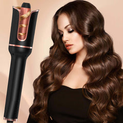 Automatic Hair Curler – 1" Rotating Curling Wand with Fast Heating, Dual Voltage & Anti-Tangle Design – Perfect Curls for Mid-Length to Long Hair (Black)
