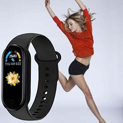 M4 Smartband Fitness Tracker with Heart Rate Monitor – Waterproof Sports Wristband for Men & Women, Activity & Sleep Tracking, Step Counter, Calorie & Fitness Monitoring