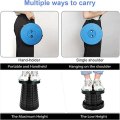Portable Telescopic Stool – Lightweight Folding Seat with 397lb Capacity, Adjustable Height & Compact Design for Camping, Fishing, Hiking, Outdoor Adventures & Travel