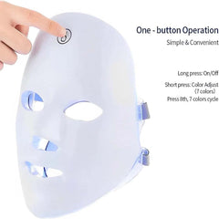 7-Color LED Light Therapy Face Mask – Professional Skin Rejuvenation Device for Anti-Aging, Acne Treatment, Wrinkle Reduction & Firm, Radiant Complexion at Home