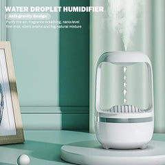 Anti-Gravity Bedroom Humidifier – Innovative Floating Water Drop Design, Quiet Ultrasonic Mist Maker for Home, Office & Spa with Ambient LED Lighting and Air Moisturizing Comfort