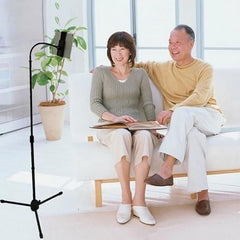 Universal Height Adjustable Mobile Phone Floor Stand Holder | 360° Rotation, Sturdy Base & Telescopic Design | Hands-Free Support for All Smartphones and Tablets