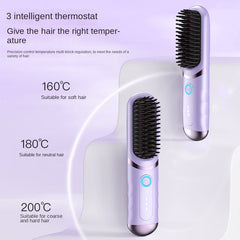 2-in-1 Electric Hair Styler – Rotating Curling Iron & Straightener Brush with Negative Ion Technology, Fast Heating, Frizz Control & Smooth Styling Tool (Multi-Colour)