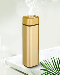Bakhoor Rechargeable USB Power Electric Bakhoor Burner (Gold) | Portable Oud Incense Burner | Flameless Aroma Diffuser for Home & Travel