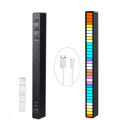 32-Bit RGB Music Rhythm Light | Sound-Activated LED Bar with Tripod Stand, Voice Control & 3D Effects for Parties, Gaming, Cars & Home Decoration