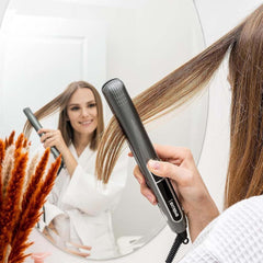 Extreme 480°F Hair Straightener | Professional Titanium Flat Iron with Digital Display, Adjustable Temperature & Fast Heat-Up for Smooth, Shiny & Frizz-Free Hairstyles