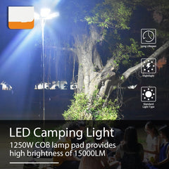 360° LED Camping Light | Adjustable 12V Fishing Rod LED Lamp with RF Remote Control | Multifunction Waterproof Outdoor Light for Car, Camping & Fishing