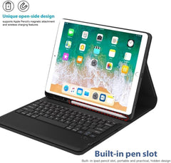 Ultra-Thin iPad Keyboard Case | Wireless Detachable Bilingual Arabic-English Keyboard, PU Leather, Smart Magnetic Stand & Pen Slot