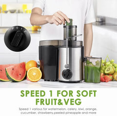 Multifunctional 800W Centrifugal Juicer Machine - 2-Speed Juice Extractor for Fruits & Vegetables with Anti-Drip Spout, Anti-Slip Base & Fast Juice Extraction