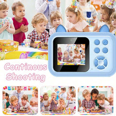 Kids Instant Print Camera – 1080P Digital Camera with Instant Photo Papers, Fun & Safe Toy Camera for Ages 3-12, Educational Gift for Boys (Blue)