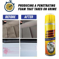 Multi-Purpose Foam Cleaner & Shine - 600g All-in-One Interior Restorer for Cars, Furniture & Home Use | Deep Cleaning, UV Protection & Long-Lasting Shine