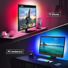 5m Bluetooth LED Strip Light with USB – RGB TV Backlight, Smart App Control, Music Sync, and Remote Function for Home, Gaming Room & TV Decoration