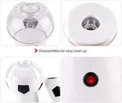 Football Popcorn Maker, 1200W Hot Air Popcorn Machine | Healthy Oil-Free Snack Maker with Overheat Protection & Temperature Control | Soccer Ball Serving Bowl