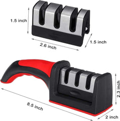 Compact Pull-Through Kitchen Knife Sharpener | Efficient Tool for Home Kitchens