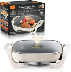 5L Nonstick Electric Hot Pot | Multi-Cooker for Stews, Stir-Fries & More