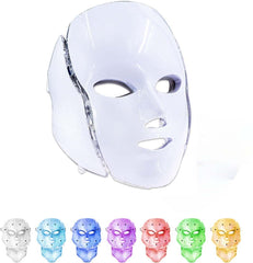 7-LED Whitening Face Mask | Advanced Optical Therapy for Radiant Skin | Available in White & Black