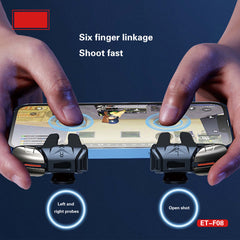 Mobile Game Trigger Controller – Clip-On Fire Buttons & Joystick for PUBG, COD Mobile & Free Fire | Responsive Design for iOS/Android | No Bluetooth or Charging Needed