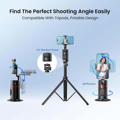 Tripod with Fill Lights – Smart 360° Rotation, Gesture Control, Detachable Remote, and Adjustable Lighting for Vlogging and Live Streaming