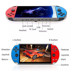 Retro Handheld Game Console, 7-Inch MP5 Video Game Player | Supports 12 Classic Emulators & 10,000 Games, Built-in e-Book, MP3 & MP4 Player for Kids and Adults